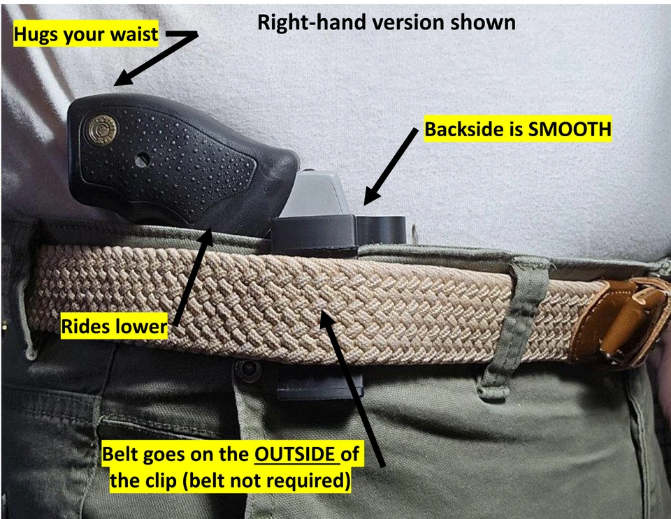 Funda TAURUS Ultra-Lite 856 6 disparos 38 cal revólver en cintura IWB Hecho en EE. UU. Foto 2 de 4