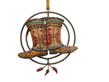 Western Christmas ornament cowboy boots - New by TJ's Christmas 928085B