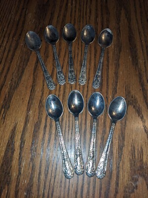 Vintage Italy EP. ZING Silver Plated Flatware Tasting Spoons Lot Of 9