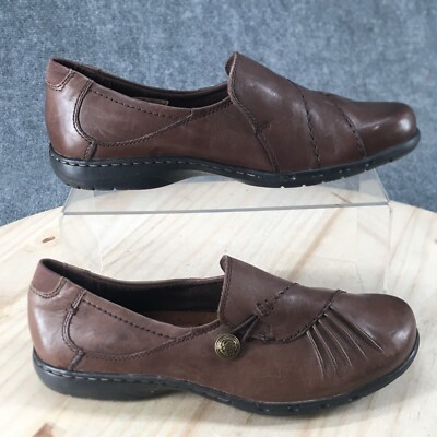 Rockport by Cobb Hill Collection Shoes Womens 7 Paulette Slip On Brown Leather