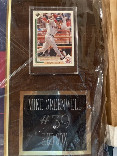 Autographed Mike Greenwell Boston Red Sox Plaque 1991 Upper Deck - Picture 3 of 5