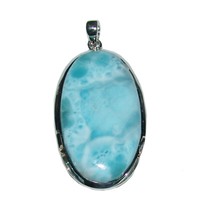 Larimar Auch Atlantisstein Genannt Xl AnhäNger In 925Er Silberfassung Ca. 35 - 4