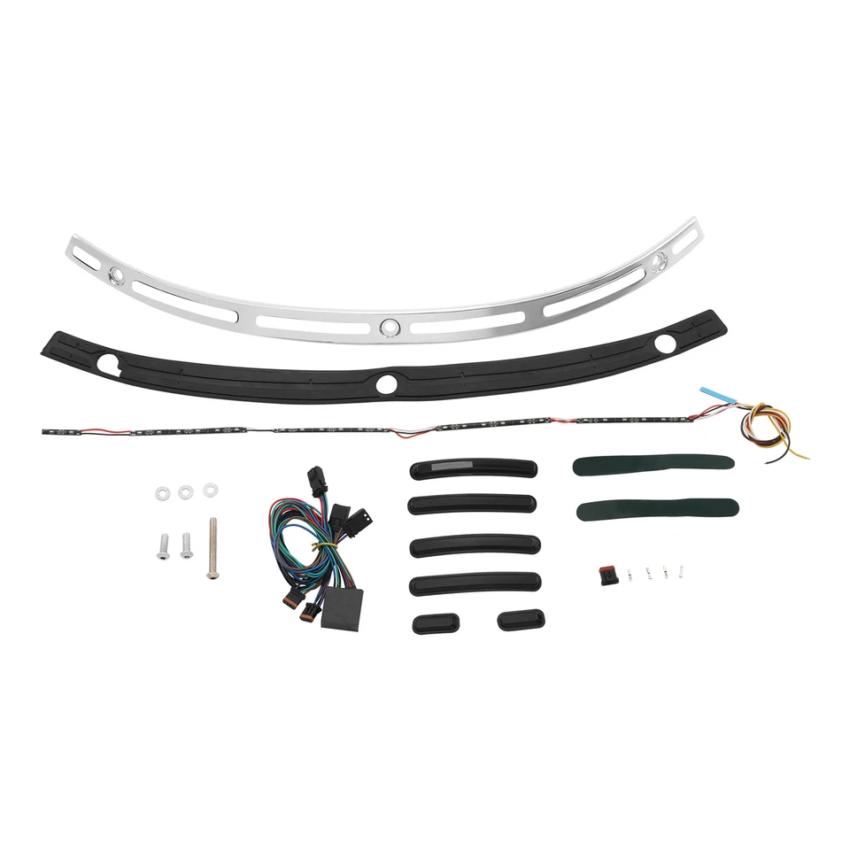 Parabrisas moldura LED señal de giro apta para Harley Electra Glide Ultra Limited 14-23 Foto 2 de 4