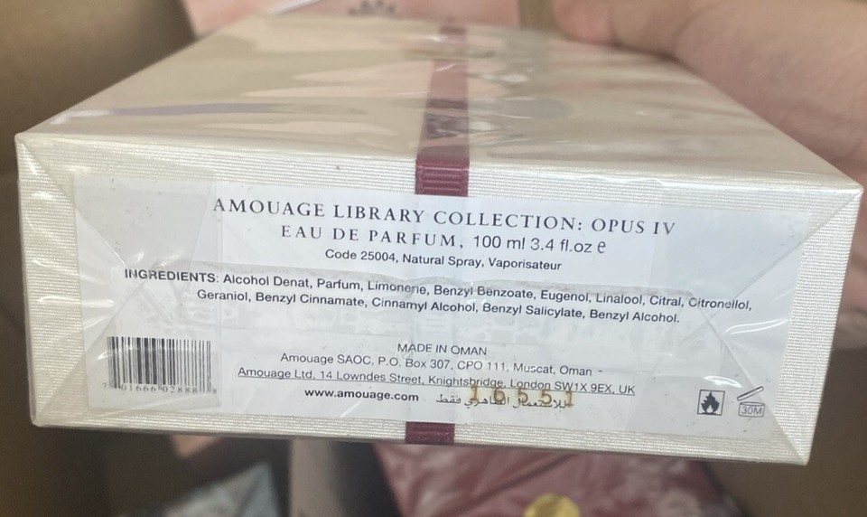 AMOUAGE OPUS IV LIBRARY COLLECTION UNISEX 3.4 oz EAU DE PARFUM SPRAY ...