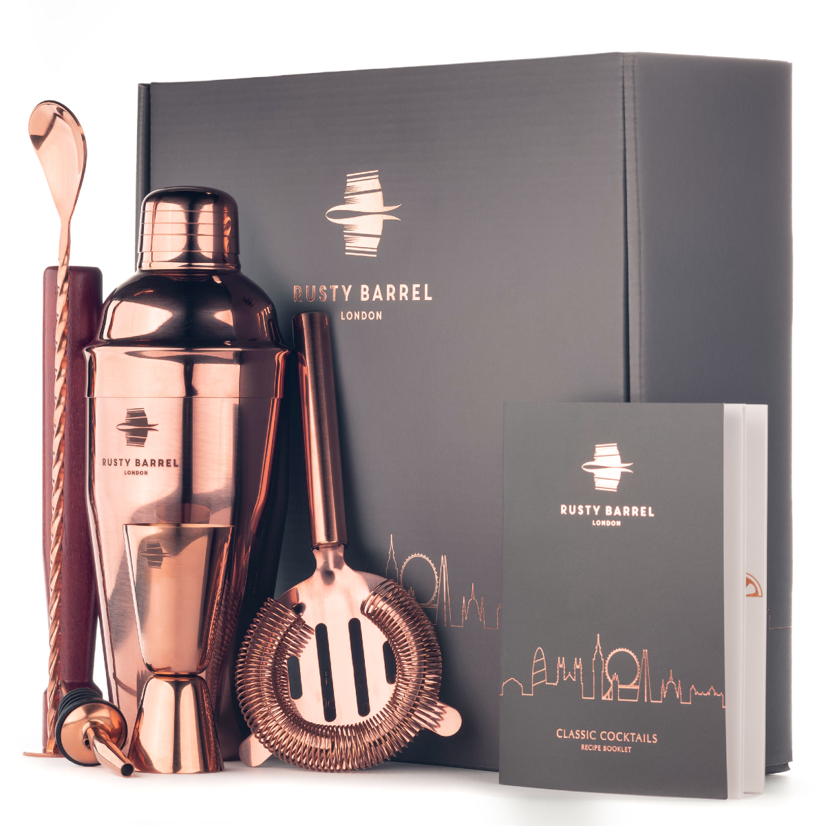 🍹Rusty Barrel Park Lane Cocktail Shaker Set - Working Condition: Imperfections