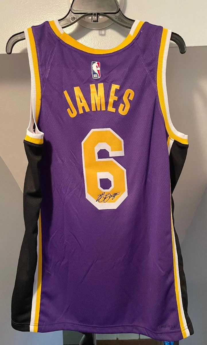 NIKE/JORDAN LEBRON JAMES #6 L.A. LAKERS SWINGMAN STATEMENT SIGNATURE JERSEY  NWT