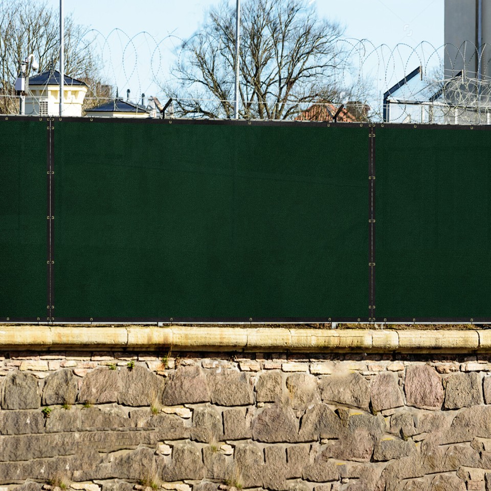 Custom 6-Foot Tall Privacy Fence Screen - Green Windscreen, UV Resistant, Up To 250 Feet Wide