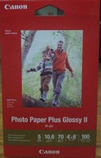  NEW Canon- Photo Paper Plus Glossy II- 100 Sheets- 4 x 6"- PP-301
