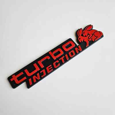   Turbo Injection Rabbit Badge VW Rabbit Golf Mk1 Mk2 FREE SHIPPING  