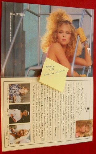 Playboy Magazine Replacement Centerfold October 1986 Katherine Hushaw