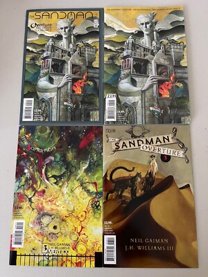 SANDMAN OVERTURE 2a 2(special ed) 3a 3b LOT 4 NEIL GAIMAN DC VERTIGO COMICS 2014