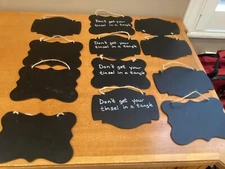 12 Pcs Mini Chalkboard Signs Hanging Chalkboards Blackboard like