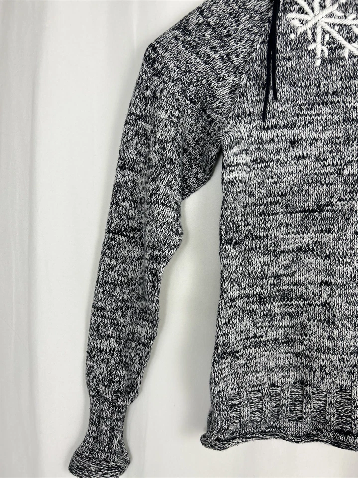 Suéter Obermeyer Para Mujer Mediano Cuello Simulado Tejido Blanco Negro Mezcla de Algodón Foto 2 de 4