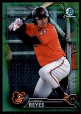 2016 Bowman Chrome Green Refractor Jomar Reyes 21/99 Baltimore Orioles