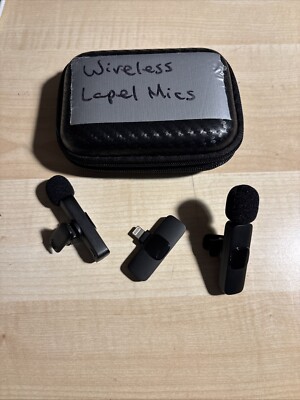 Apple lightning wireless lapel microphone system