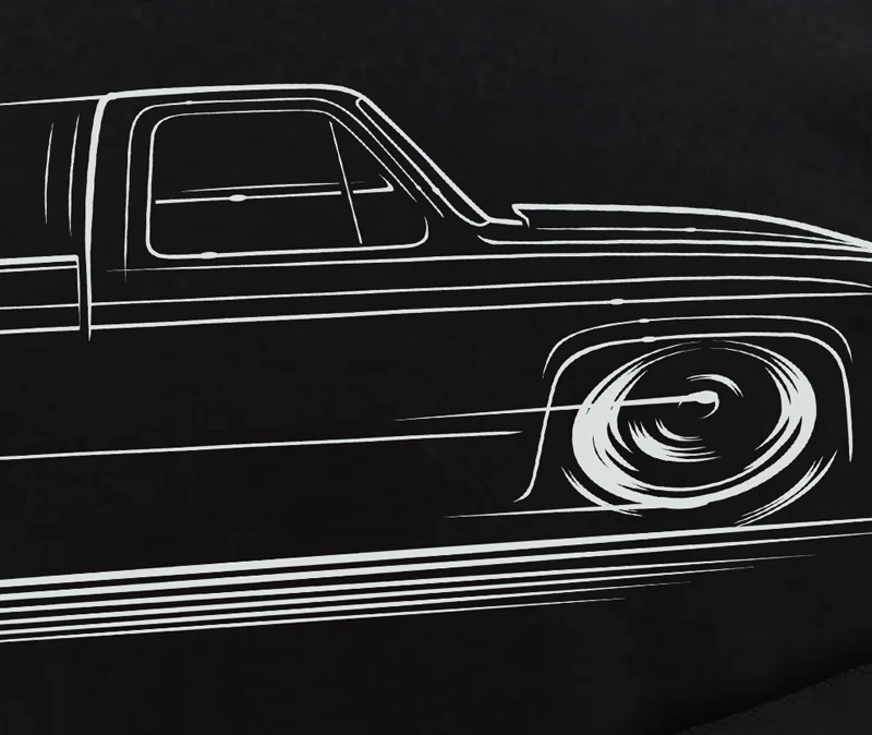 Camiseta carrocería cuadrada Chevy GMC Truck 73-87 Chevrolet C10 81 82 83 84 85 86 87 Foto 2 de 4