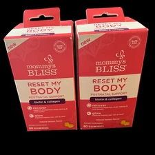 Mommy’s Bliss Reset My Body Biotin & Collagen - 60 Gummies - New!  2 Bottle