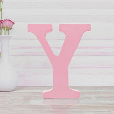 4 Inch Pink Wood Letters Unfinished Wood Letters for Wall Decor Decorative Stand