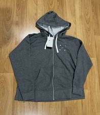 Nike Dri-Fit Fleece Full Zip Hoodie Jacket Gray DM6963-091 Women  s Size Medium
