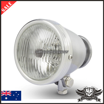 4.5'' Chrome motorcycle Vintage polished headlight Custom Retro cafe racer choppe