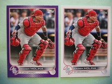 2022 Topps Series 1- Yadier MOLINA Meijer Exclusive Purple & Base Cardinals
