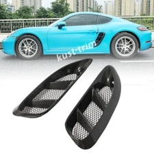 for Porsche 718 Boxster Cayman 2016-18 Side Air Intake Cover Vents 2X dry Carbon