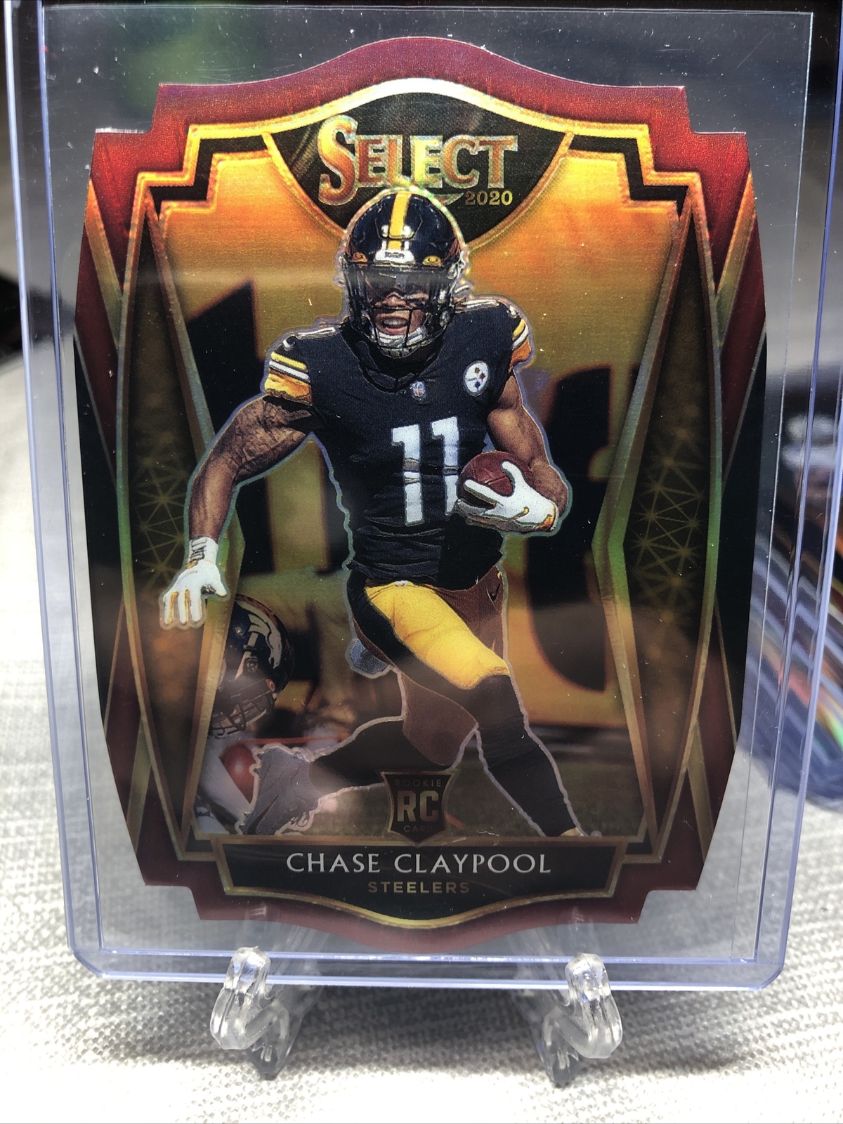 Chase Claypool 2020 Panini Select Premier Level Maroon Prizm Die-Cut #170 RC