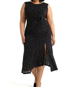 Gabby-Skye-Plus-Size-Jersey-Polka-Dot-Midi-Dress-In-Black-24W