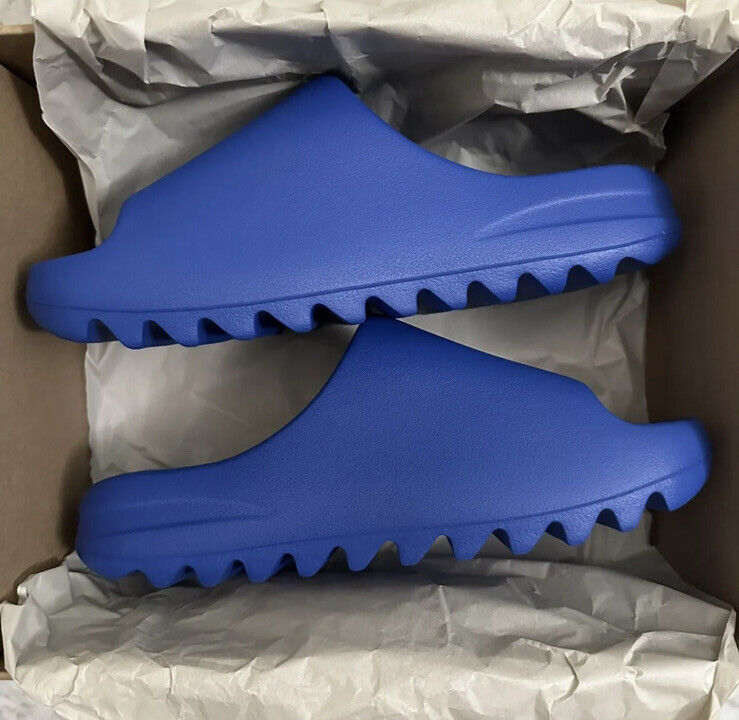 Brand New Yeezy Slide Azure Size 8 DEADSTOCK Blue adidas Yeezy