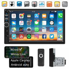 7" Single 1Din Car Stereo Radio for Apple/Android CarPlay BT Player Touch Screen