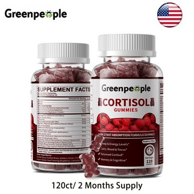 14 in 1 Cortisol Supplements Gummies for Stress Relief and Sleep 120ct