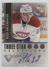 2013 Panini Titanium Three-Star Selections 8/50 Alex Galchenyuk #3R-AG Auto 1o3
