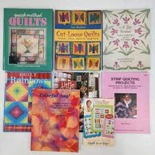 Lot of 8 Vtg to Modern Quilting Quilt Making Patterns Books Using Blocks, Strips