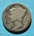 1917-D Mercury Dime. 90% Silver. Good Condition. Charity Auction/Animal Rescue.