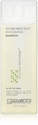 GIOVANNI Tea Tree Triple Treat Invigorating Shampoo - Cooling Peppermint, Eucaly