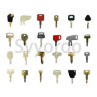 24 Keys Set For CAT Case Kubota JCB Bobcat Volvo Hitachi Master Heavy Equipment