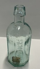 Schenck's Pulmonic Syrup Philad'a Medicine Bottle Embossed Applied Lip Aqua Nice