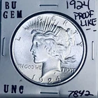 1924 P BU GEM PEACE SILVER DOLLAR UNC MS+++ U.S. MINT RARE COIN 7842