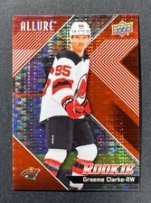 Graeme Clarke 2024-25 Upper Deck Allure #114 Red Rainbow Raw (RC) New Jersey
