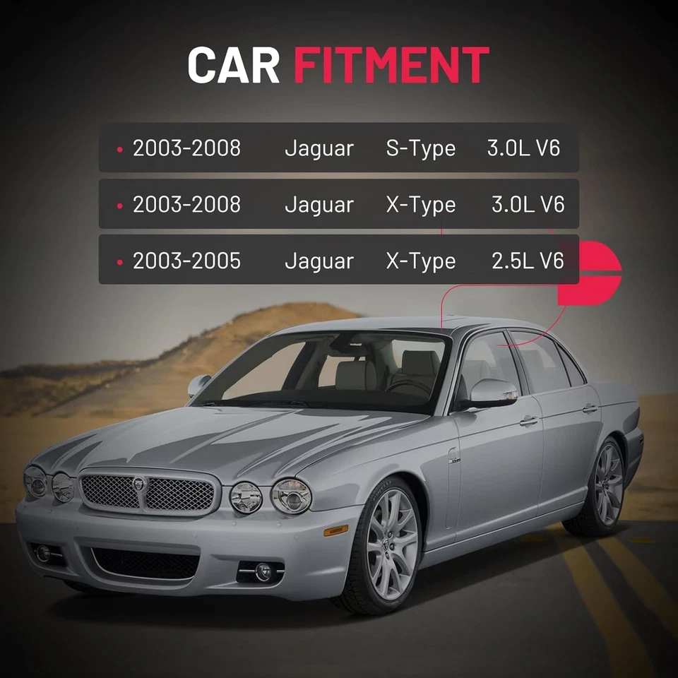 Bobina de ignição e vela de ignição de irídio para 2003-08 Jaguar X-Type S-Type 3.0L UF435 - Imagem 3 de 4