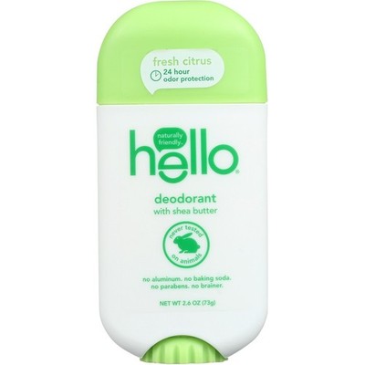 Hello Products Shea Butter Deodorant Fresh Citrus 2.6 Oz A3