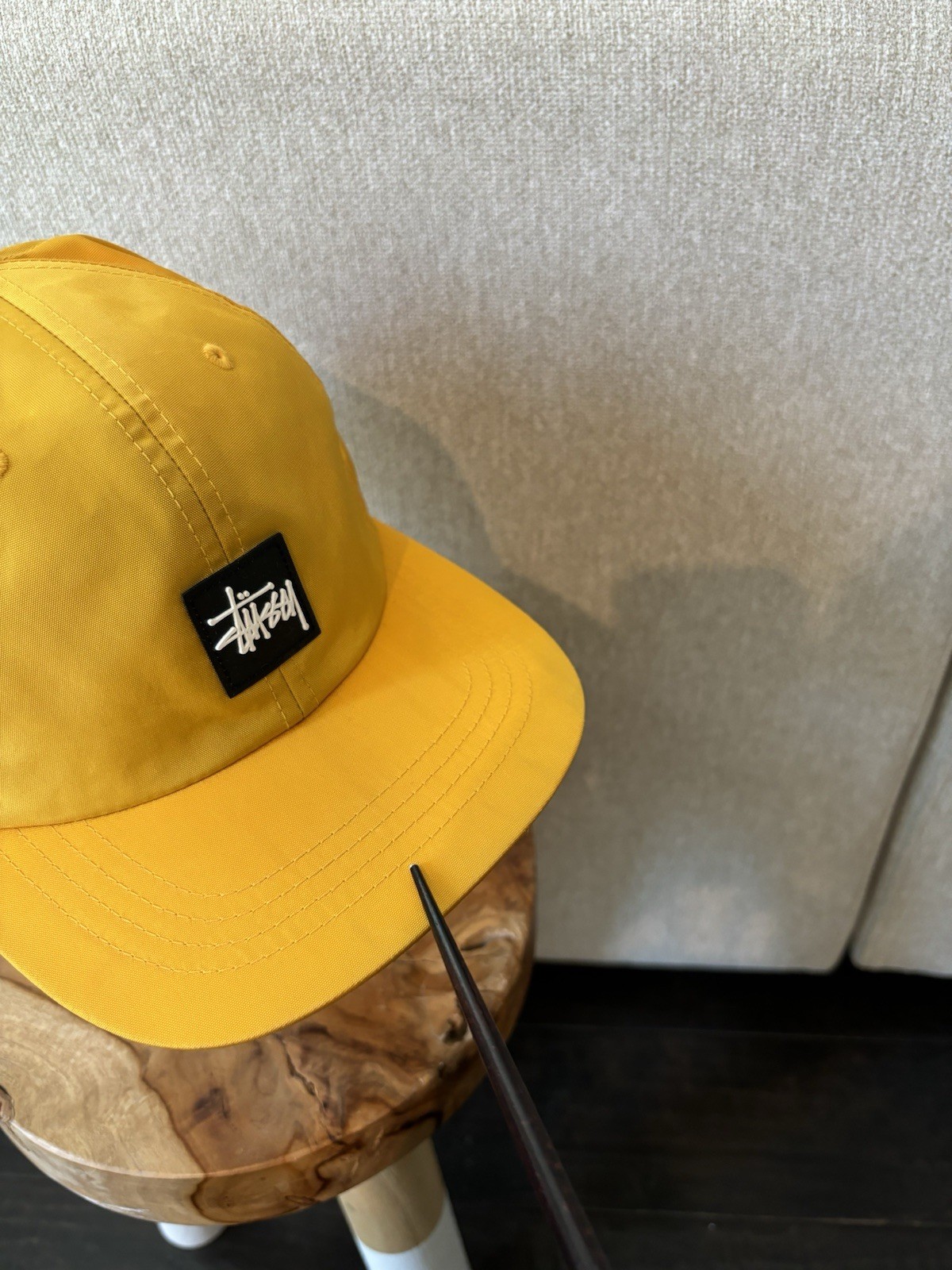 Stussy Rubber Patch Strapback Hat Baseball Cap Ad… - image 10