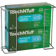 Global Industrial Double Glove Box Holder Wire Steel 11-15/16"W x 3-13/16"D x