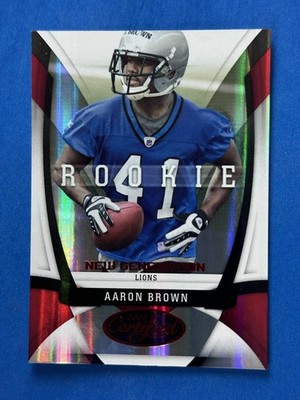 2009 Donruss Certified Mirror Red #126 Aaron Brown Detroit Lions #/250