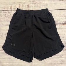 Under Armour Shorts Black Heat Gear Fitted Youth Boy's Size Small