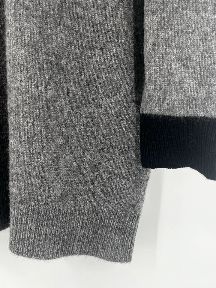 Calvin Klein 100% чистый кашемир свитер верхняя туника XL серый черный насмешливый водолазка - Изображение 4 из 4