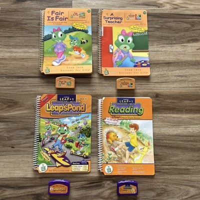 Leap Frog LeapPad SET of 4 Interactive Books Cartridges LEAP 1 Preschool-Grade 2