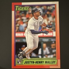 Topps 2025 Series 1 Justyn-Henry Malloy Detroit Tigers Rookie Insert #T90-22