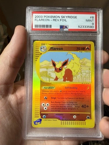 Pokemon Flareon Reverse Holo Skyridge 8/144 PSA 9