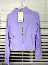Set Women s Purple 2-Piece Full Zip Mock Neck Jacket Leggings size 10